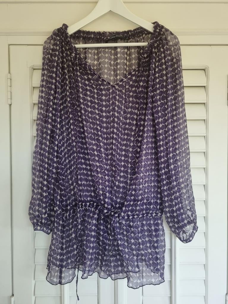 Nieuwe zijden bloes Talking French maat 40, Kleding | Dames, Maat 38/40 (M), Talking French, Paars, Nieuw