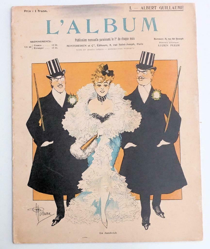 L'Album I. Albert Guillaume [c. 1901] Belle Epoque, Antiek en Kunst, Antiek | Boeken en Manuscripten, Ophalen of Verzenden