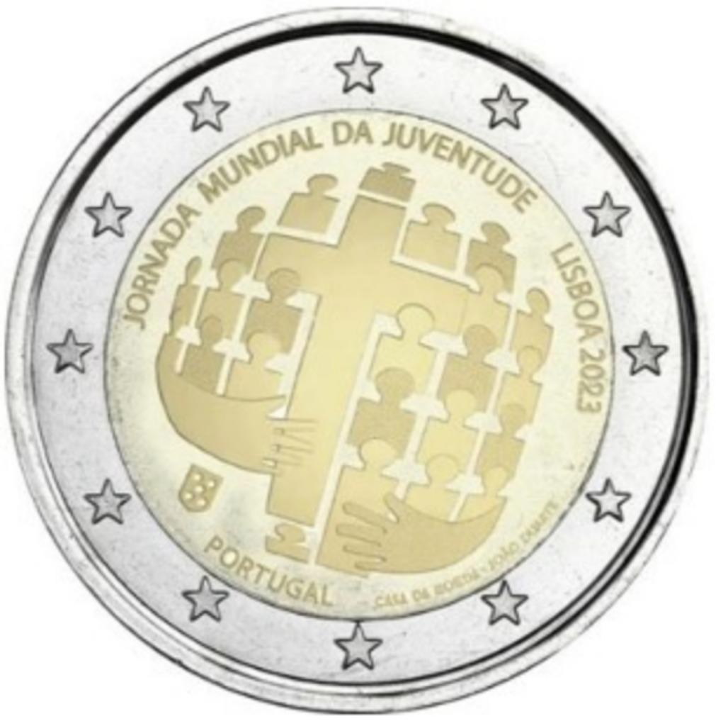2 euro Portugal 2023 Wereldjongerendag Lissabon, Ophalen of Verzenden