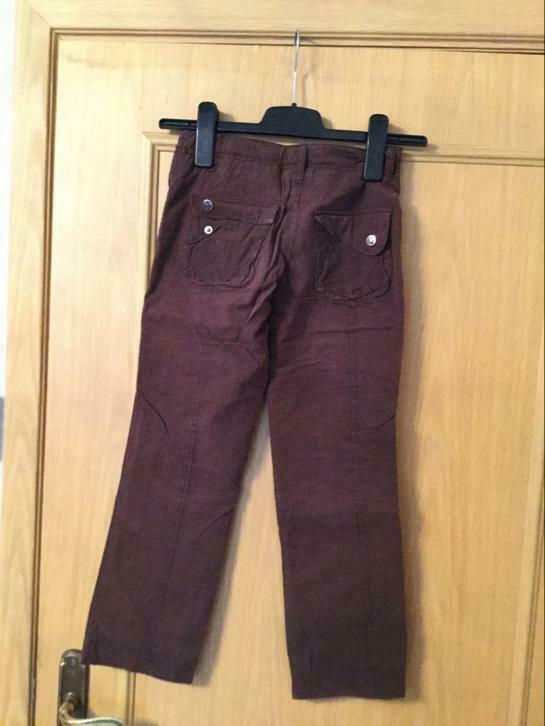 Bruine broek voor meisjes - Maat 128, Ophalen of Verzenden, Gebruikt, Meisje, Broek