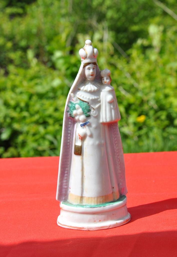 vierge a l'enfant porcelaine épaisse accidentée, Antiquités & Art, Enlèvement ou Envoi