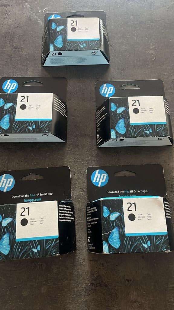 Hp 21 toners in verpakking 5 stuks, Computers en Software, Printerbenodigdheden, Ophalen, Nieuw, Cartridge, Hp