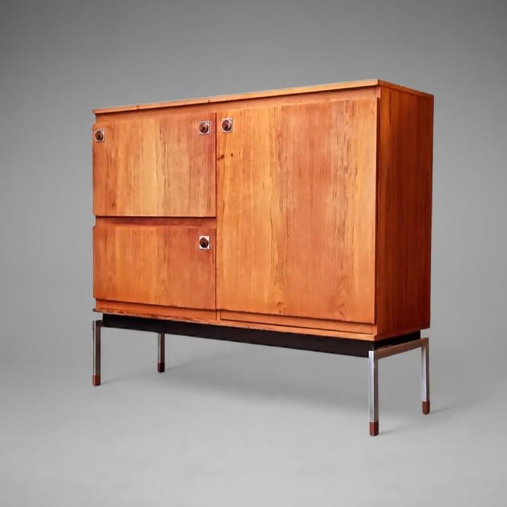 Dressoir Vintage Highboard Bar Alfred Hendrickx 1960's, Huis en Inrichting, Ophalen