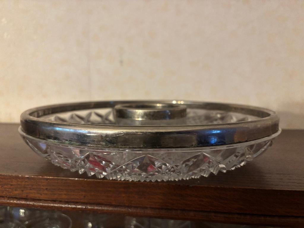 Glazen  aperitief schaal met onderverdelingen, Ophalen, Overige stijlen, Glas, Schaal of Schalen