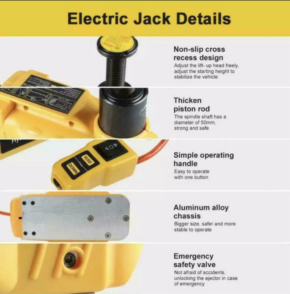 Autool electriche krik 5 Ton op 12Volt + slag sleutel, Ophalen of Verzenden, Nieuw