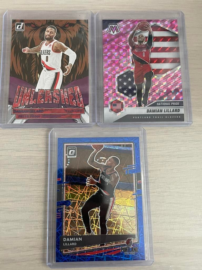 3x colour Damian Lillard kaarten, Ophalen of Verzenden, Nieuw, Meerdere plaatjes