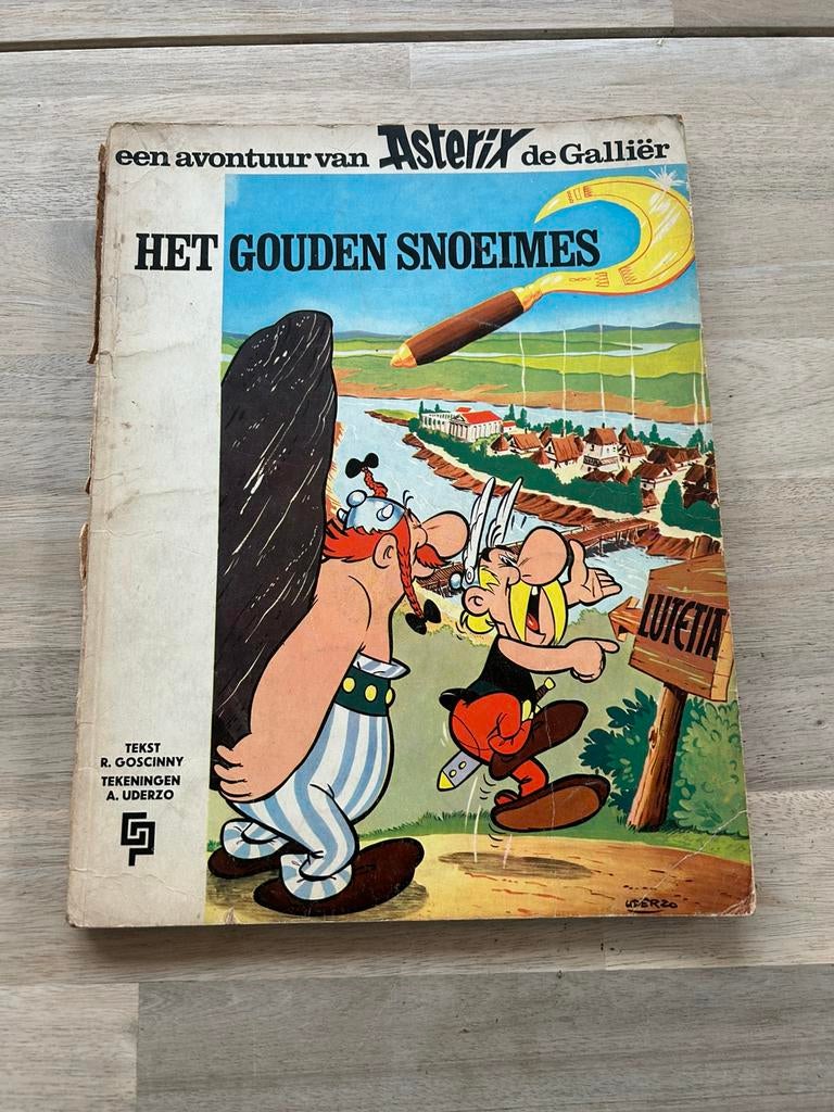 Asterix - Het gouden snoeimes, Une BD, Enlèvement, Utilisé