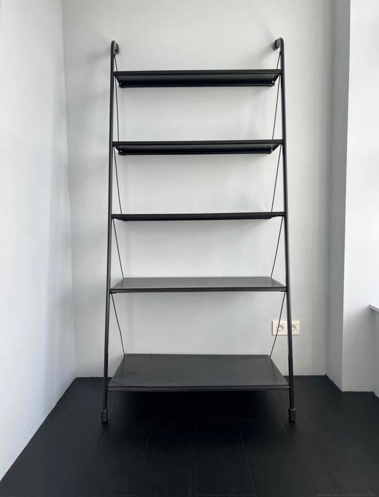 Vintage Postmoderne Metalen Boekenkast, Huis en Inrichting, Ophalen, Zo goed als nieuw