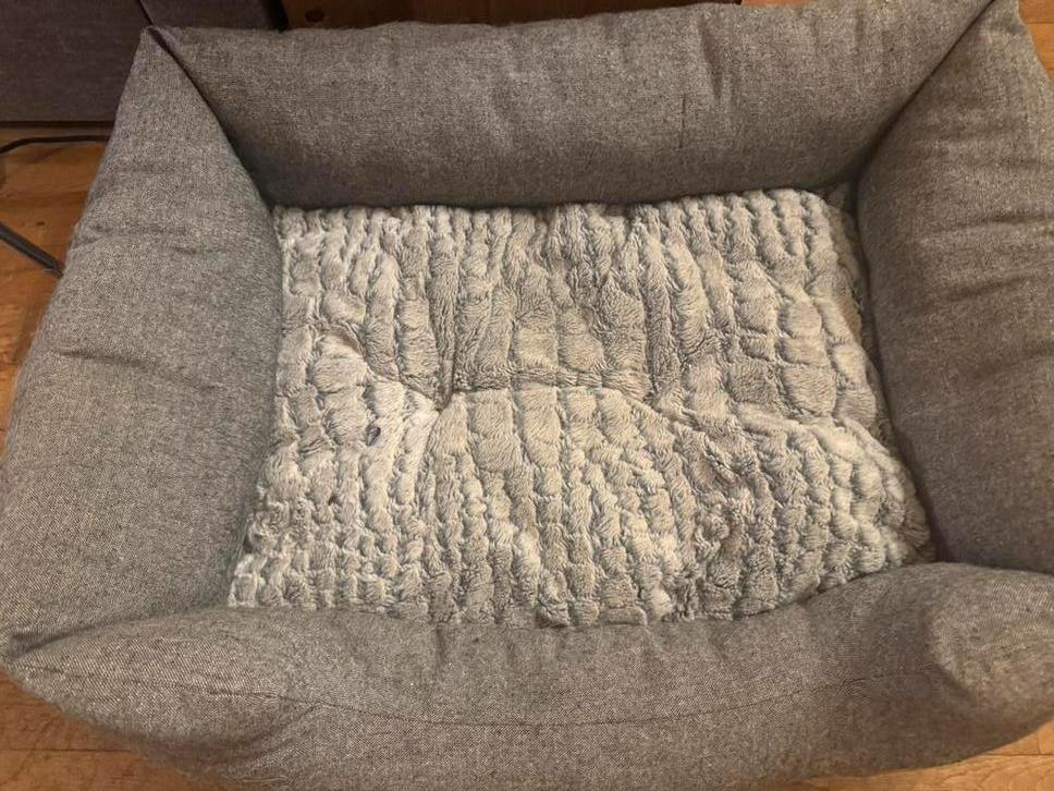 Panier chien gris tissu, Animaux & Accessoires, Accessoires pour chiens, Enlèvement ou Envoi, Comme neuf