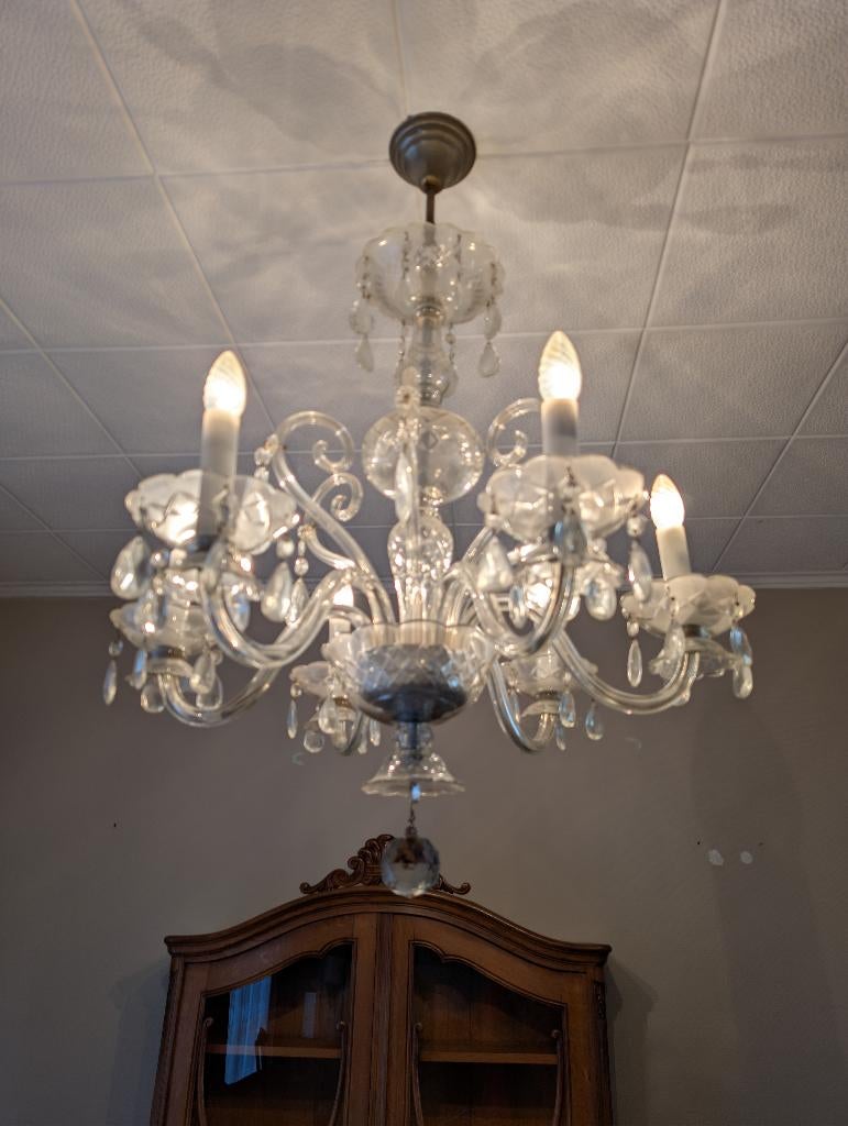 Lustre, Ophalen, Gebruikt, Glas, Ancien