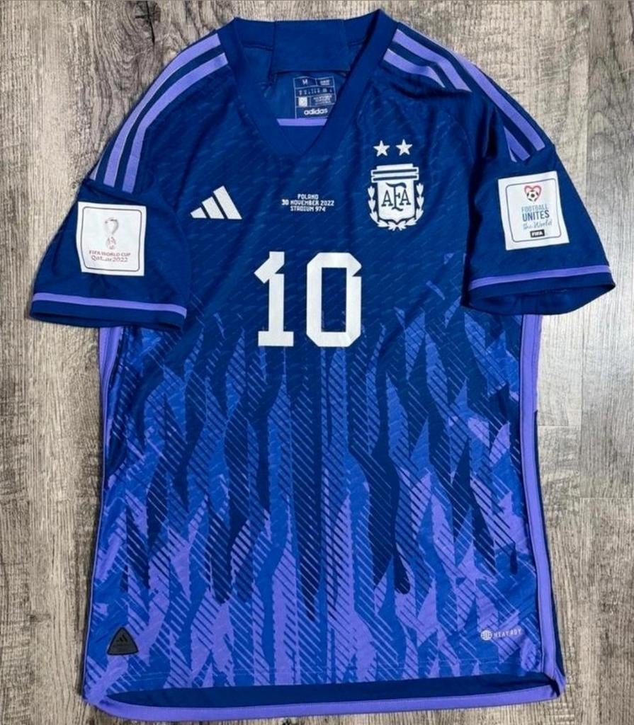 Argentinië Messi Voetbalshirt Origineel WorldCup Finale 2022, Verzamelen, Verzenden