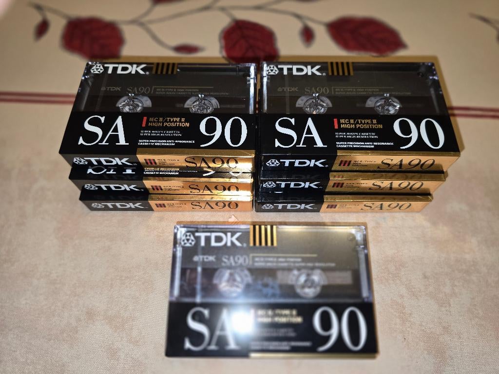 TDK SA-90 zwarte cassettes nieuw, verzegeld, 10 stuks, Ophalen of Verzenden, Nieuw