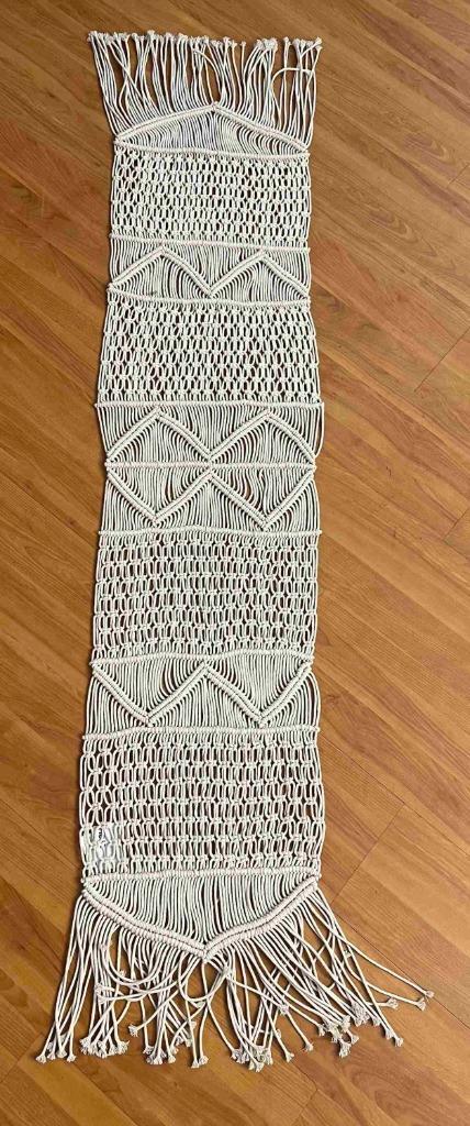 Chemin de table vintage en macramé 180/37, Maison & Meubles, Accessoires pour la Maison | Décorations murale, Vintage, Enlèvement ou Envoi