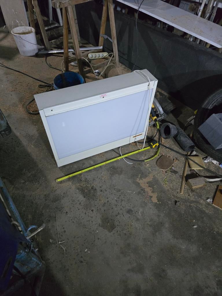 Negatief kijker 80cm breed 58cm hoog, Ophalen, Gebruikt, Lamp