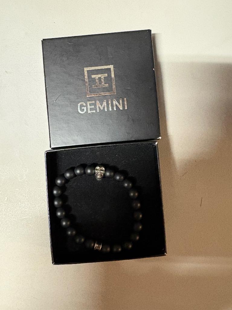 Armband gemini, Handtassen en Accessoires, Armbanden, Ophalen, Zwart, Kunststof of Plastic, Zo goed als nieuw