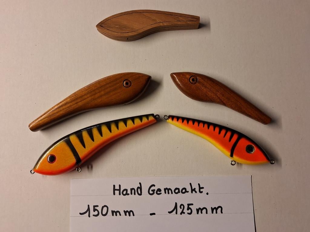 Jerk baits handgemaakt zinkend, Watersport en Boten, Ophalen, Zo goed als nieuw