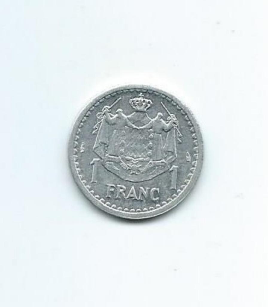 Monaco, 1 Franc ND(1943)., Postzegels en Munten, Ophalen of Verzenden, Overige landen, Losse munt