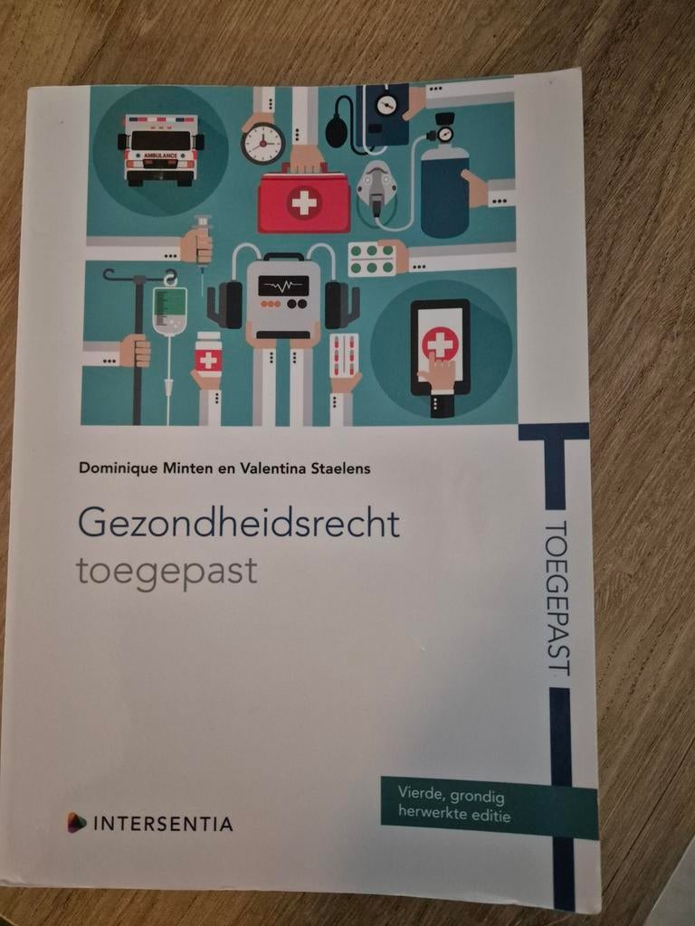 Gezondheidsrecht toegepast (vierde editie), Boeken, Studieboeken en Cursussen, Ophalen, Valentina Staelens; Dominique Minten