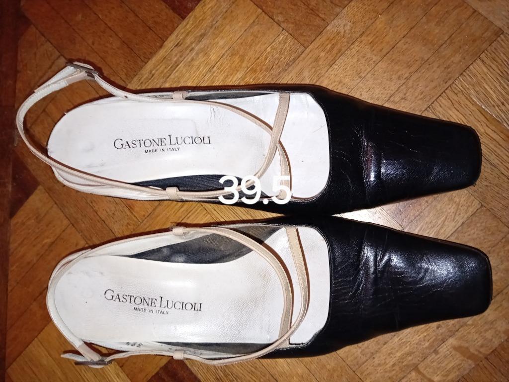 Chaussures femme vintage en cuir pointure 39.5, Enlèvement ou Envoi, Noir