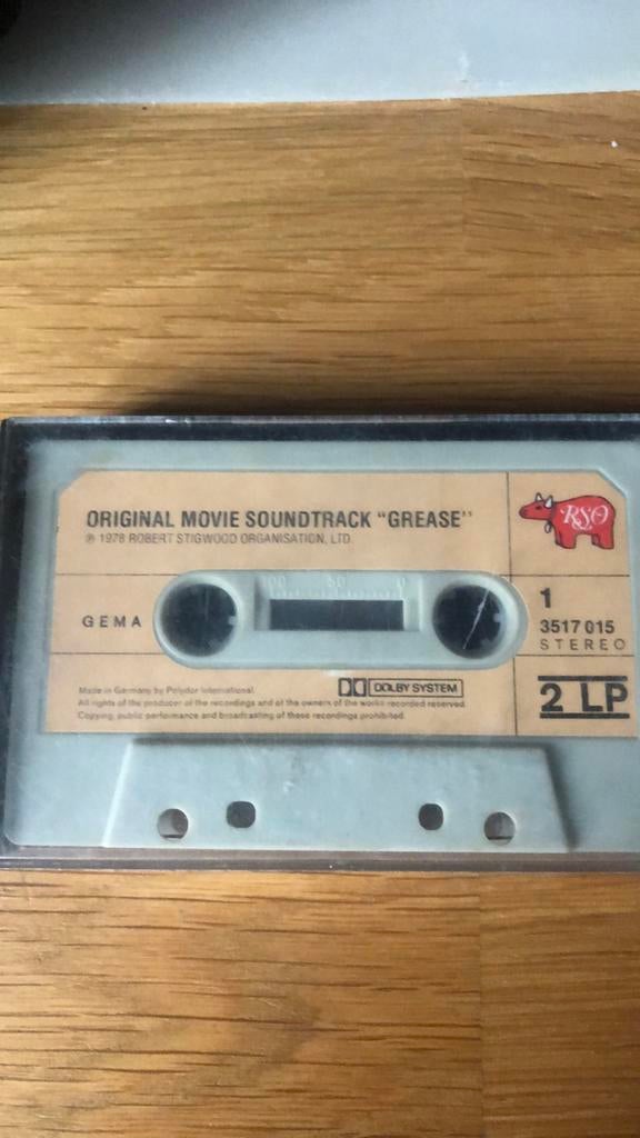 Casette grease, CD & DVD, Cassettes audio, Enlèvement ou Envoi, Originale, 1 cassette audio, Musique de films et Bandes son