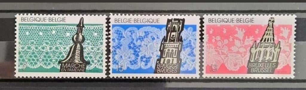 Belgique : COB 2315/17 ** Dentelle de Belgique 1989., Sans timbre, Neuf, Enlèvement ou Envoi, Non oblitéré