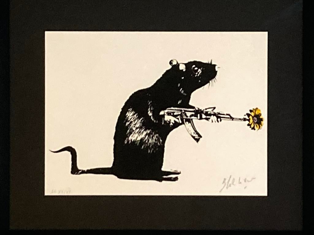 Blek Le Rat: uiterst zeldzame zeefdruk., Ophalen of Verzenden