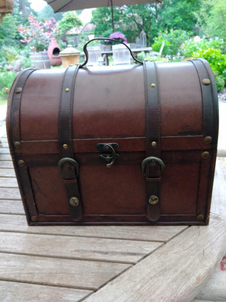 Mooie Brocante houten koffer, Enlèvement ou Envoi