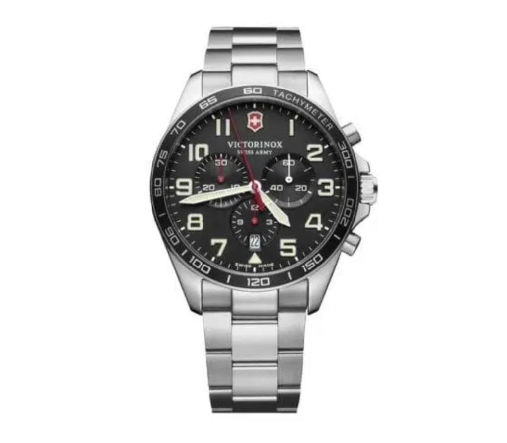 Montre Victorinox Chrono, Handtassen en Accessoires, Horloges | Heren, Staal, Staal, Polshorloge, Nieuw