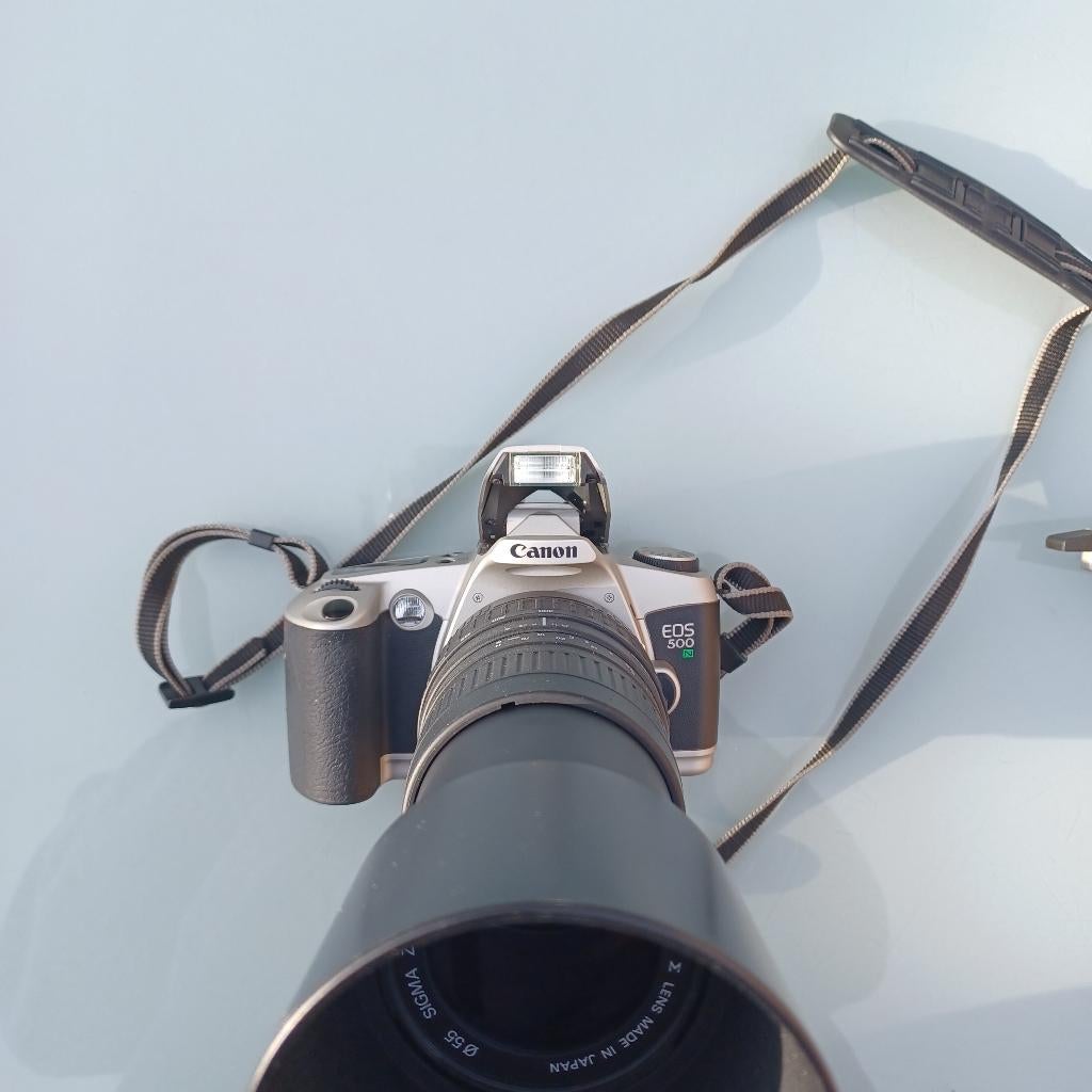 Canon EOS 500 spiegelreflexcamera met 2 lenzen, Ophalen of Verzenden, Zo goed als nieuw, Spiegelreflex, Canon