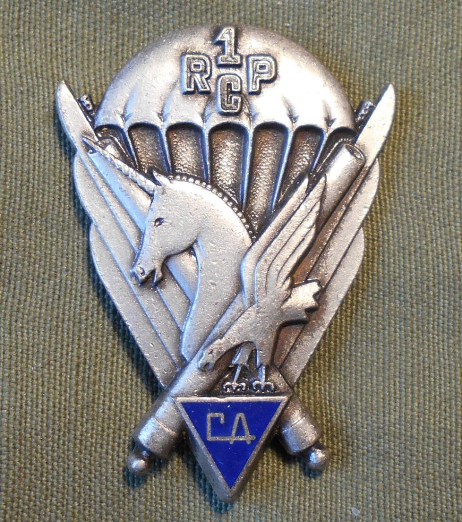 FRANCE / PARA / 1er RCP. / Cie d'appuis, Verzamelen, Militaria | Algemeen, Verzenden, Landmacht, Embleem of Badge