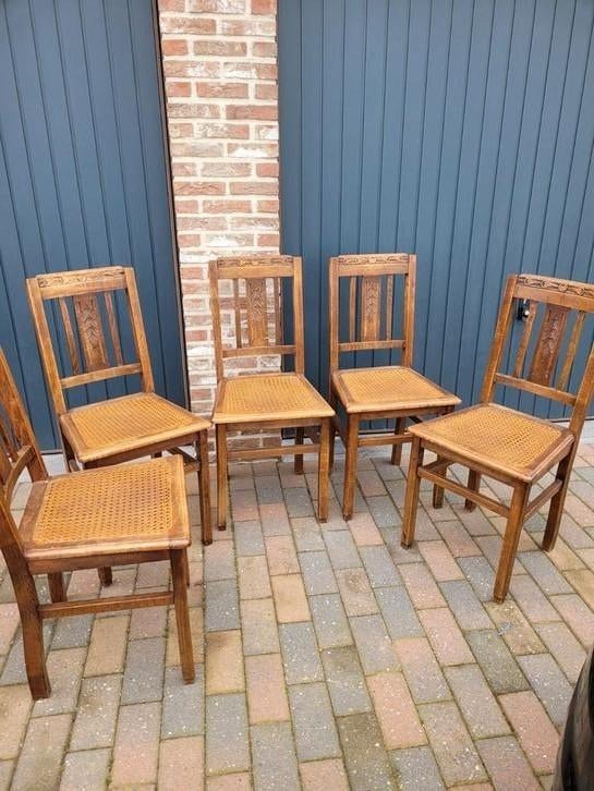 Chaises art déco avec cannage, Antiquités & Art, Enlèvement