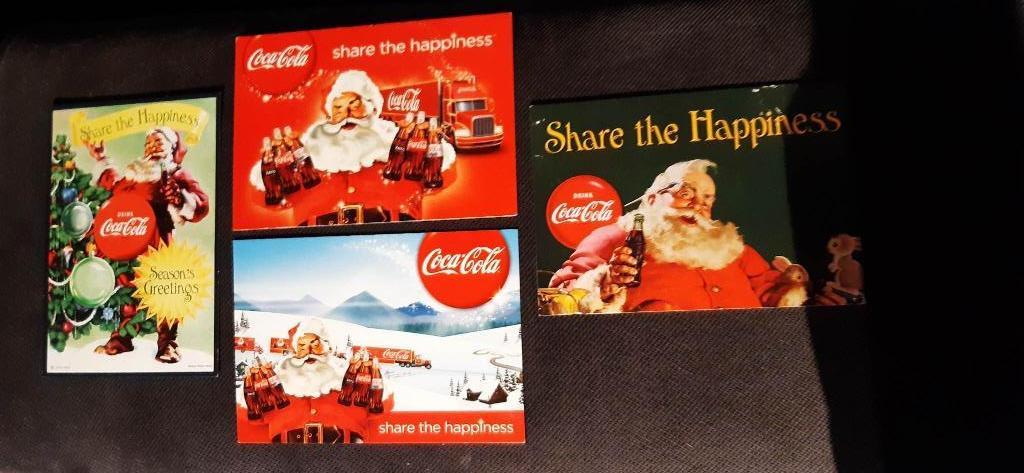 4 post kaarten van coca cola 2012, Verzamelen, Ophalen, 1980 tot heden, Feest(dag)