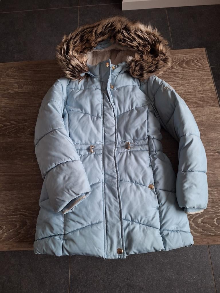 Winterjas meisje maat 128, Kinderen en Baby's, Ophalen, Zo goed als nieuw, Meisje, Jas