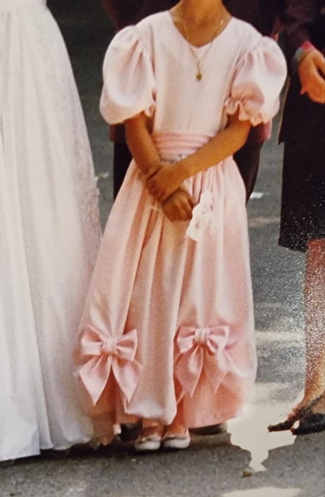 Bruidsmeisje kleed, roos. 7 jaar lengte 95cm, Kinderen en Baby's, Ophalen of Verzenden, Zo goed als nieuw