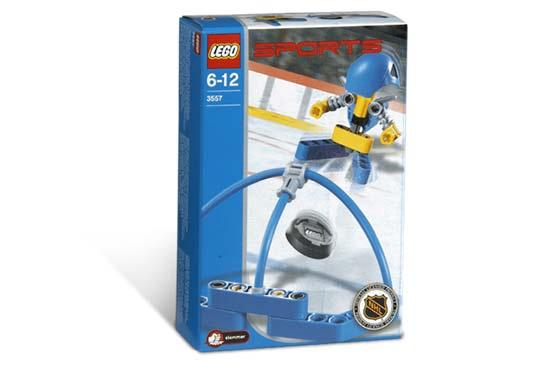 LEGO Sports Hockey 3557 Blue Player & Goal MET DOOS, Kinderen en Baby's, Speelgoed | Duplo en Lego, Zo goed als nieuw, Lego, Complete set