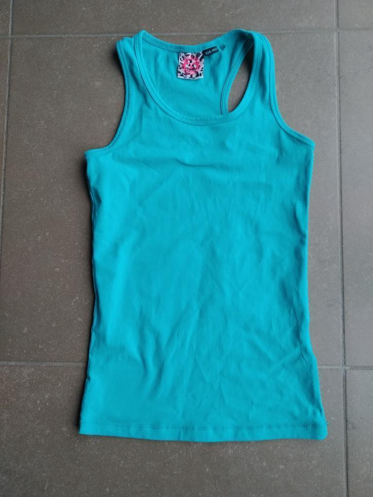 top bleu turquoise Coolcat pour filles taille 134-140, Enlèvement ou Envoi, Chemise ou À manches longues, Coolcat, Comme neuf