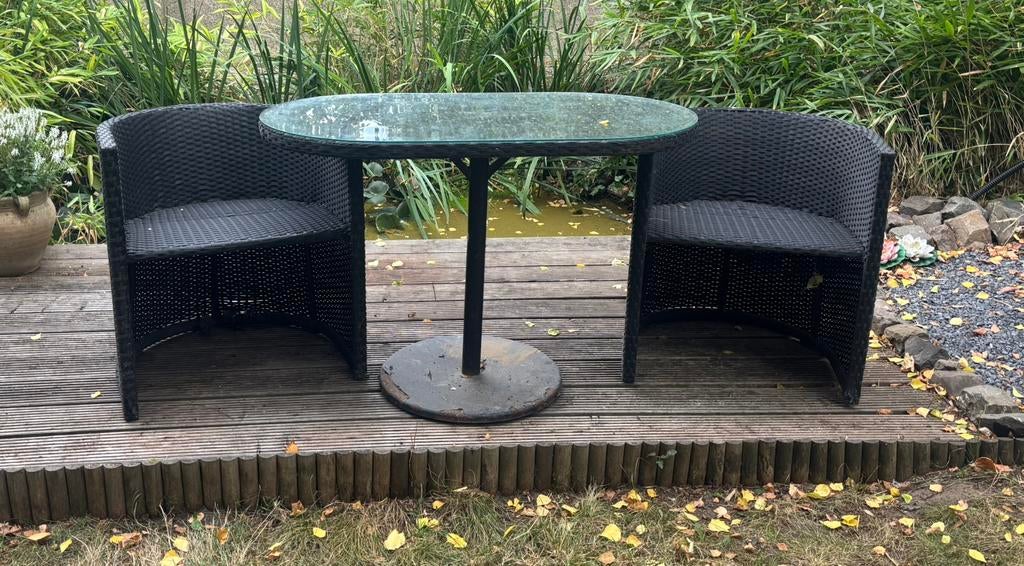 Tuinset wicker, Ophalen, Gebruikt, Wicker, Tuinset