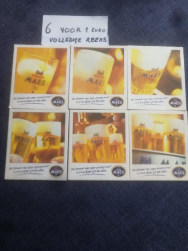 Volledige reeks bierviltjes Maes - €1, Ophalen of Verzenden, Viltje(s)