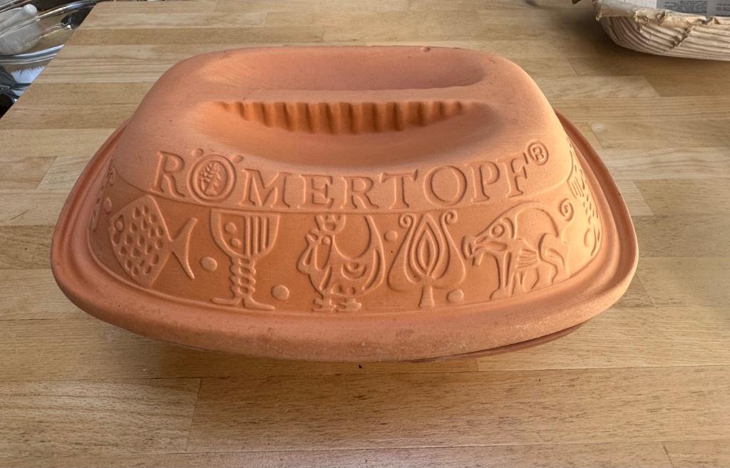 Cocotte en Terre Cuite RÖMERTOPF h:16cm 19x28cm, Maison & Meubles, Enlèvement