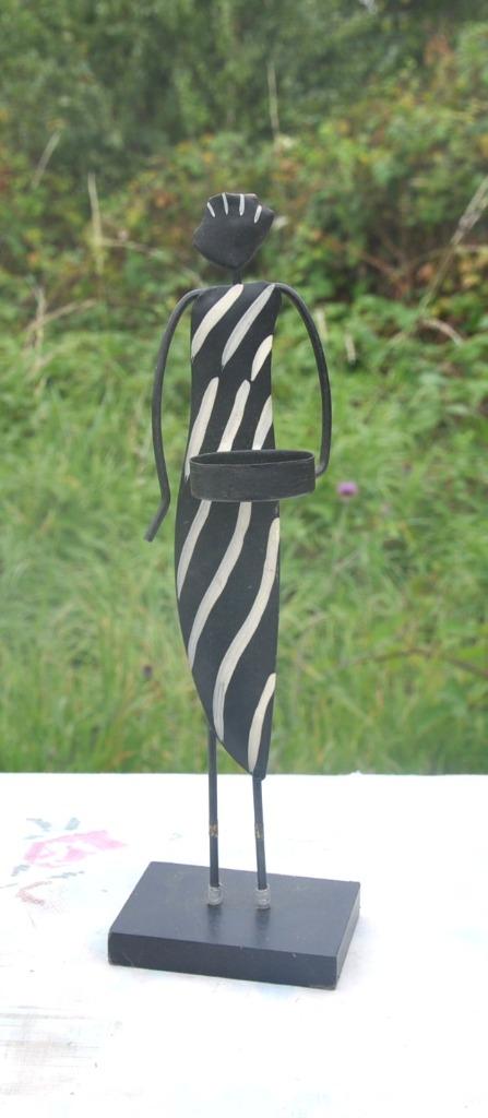 bougeoir bougie de table style africain, Enlèvement ou Envoi, Utilisé, Bougie