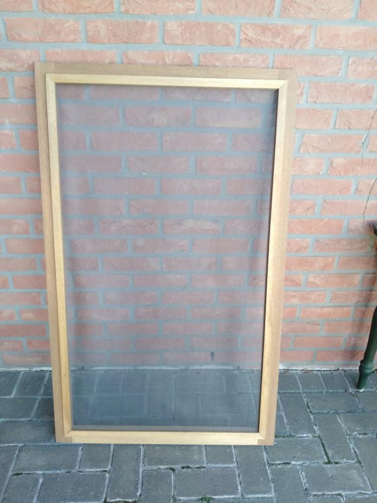2 moustiquaires en bois meranti 78,5/127 cm, Moins de 200 cm, Comme neuf, Enlèvement, Moins de 80 cm