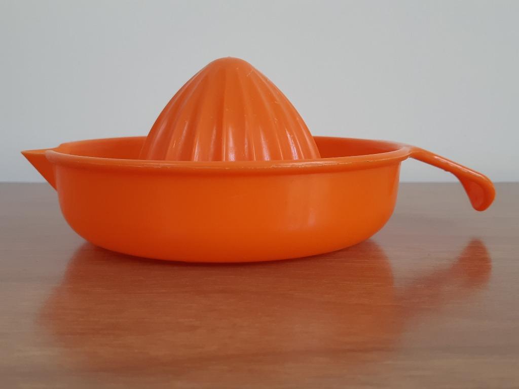 Vintage citruspers van oranje plastic uit 1970, Antiek en Kunst, Ophalen of Verzenden