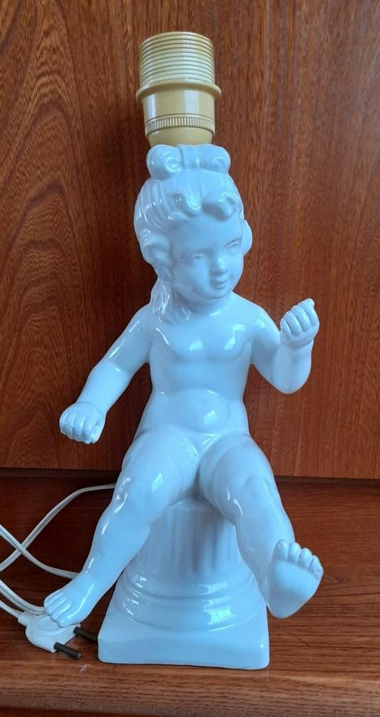 Lampe de table en céramique enfant sur un pilier, années 195, Enlèvement ou Envoi, Utilisé