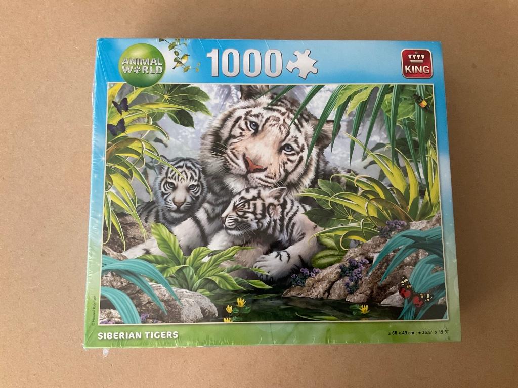 Puzzel siberian tigers, 1000 stukjes, Enlèvement ou Envoi, 500 à 1500 pièces, Neuf, Puzzle