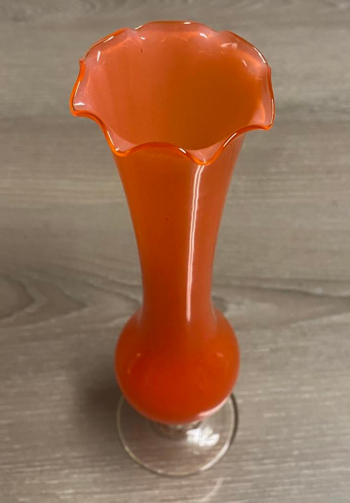 Vase soliflore opaline orange , prix : 10€, Enlèvement ou Envoi