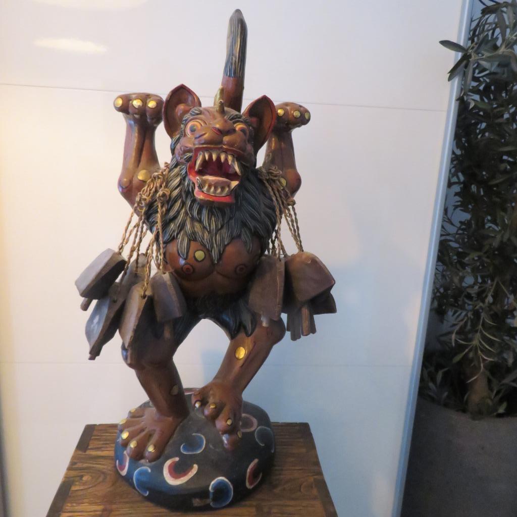 Vintage beeld Bali leeuw demon narashima tempelbewaker, Ophalen of Verzenden
