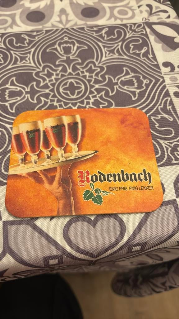 Oude bierviltje Rodenbach, Verzamelen, Ophalen of Verzenden, Gebruikt