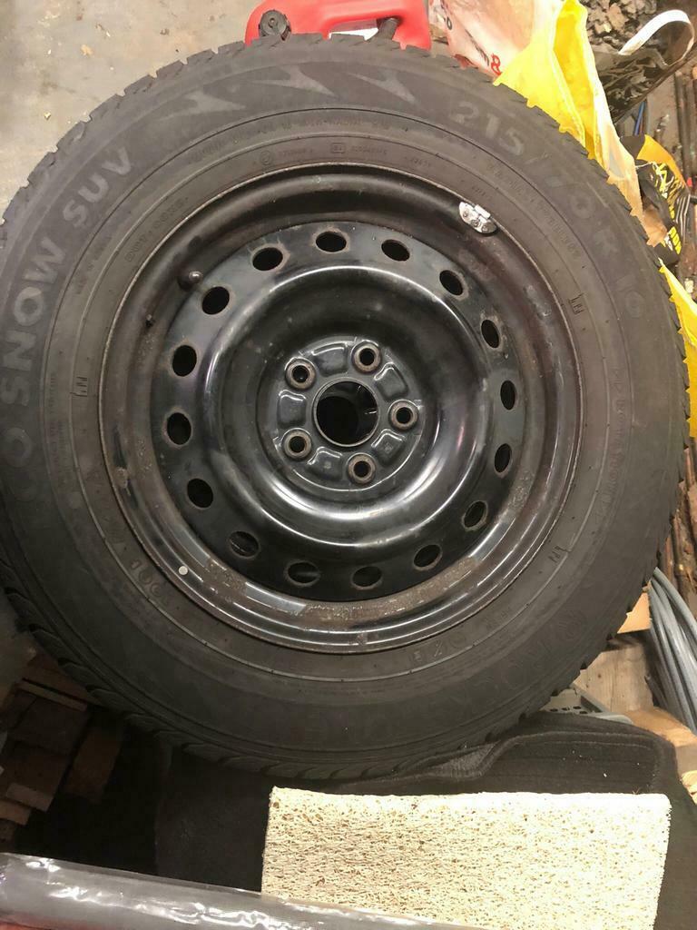 4 Pneus 215 70 R16 100H. M+S.  + jantes 6,5 x 16.  5x114,3., Autos : Pièces & Accessoires, Pneus et Jantes, 16 pouces, Véhicule de tourisme