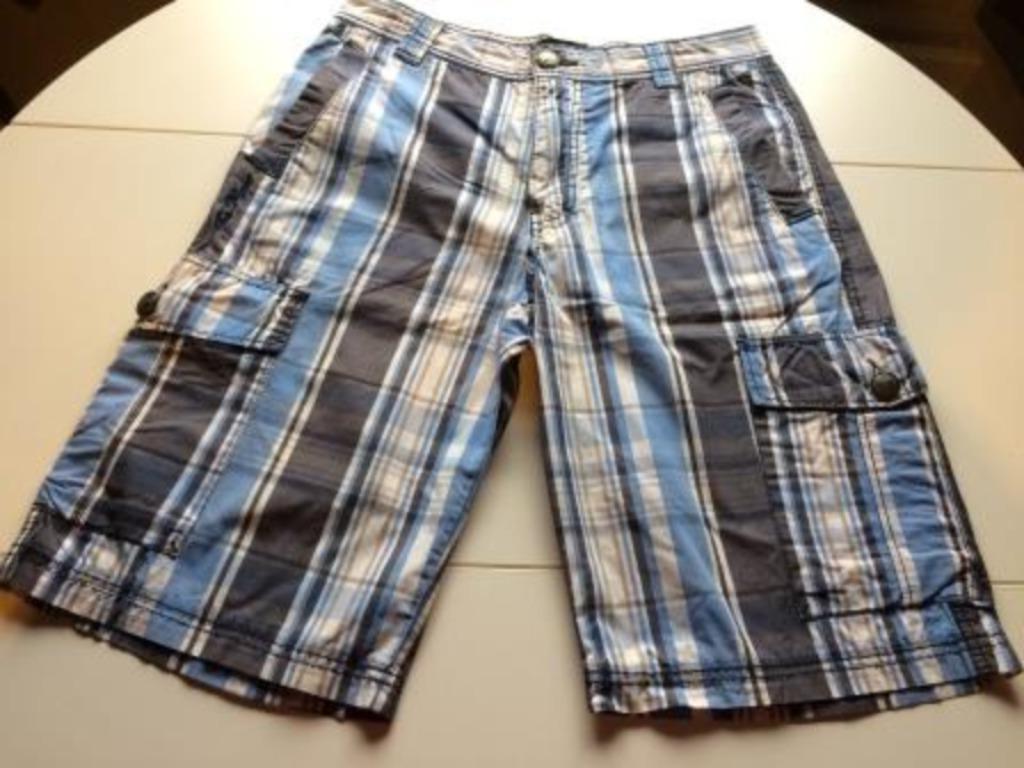 Bermuda blauwe ruiten JBC W30, Kleding | Heren, Broeken en Pantalons, Gedragen, Maat 48/50 (M), Blauw, Ophalen of Verzenden