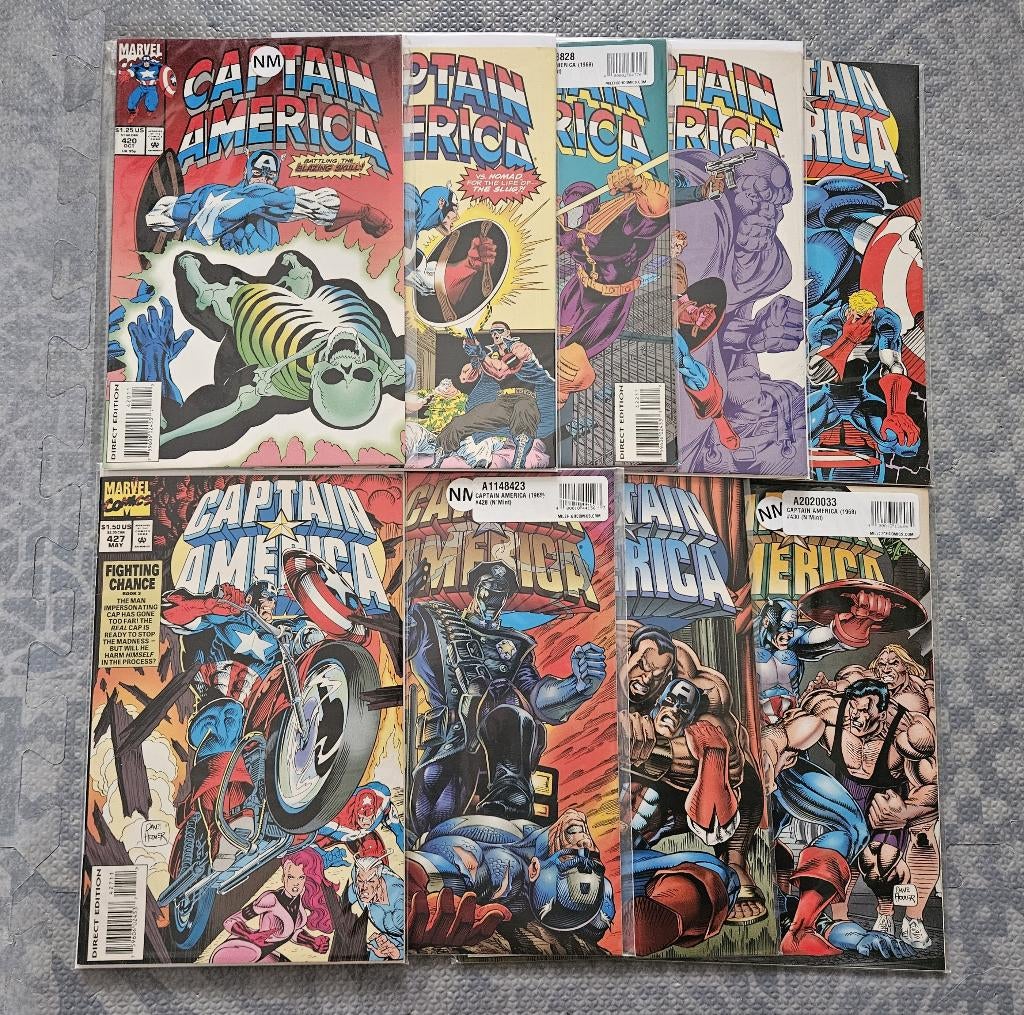 Captain America (vol.1) #420-422, 424-425 & 427-430 (93-94), Plusieurs comics, Enlèvement ou Envoi, Utilisé